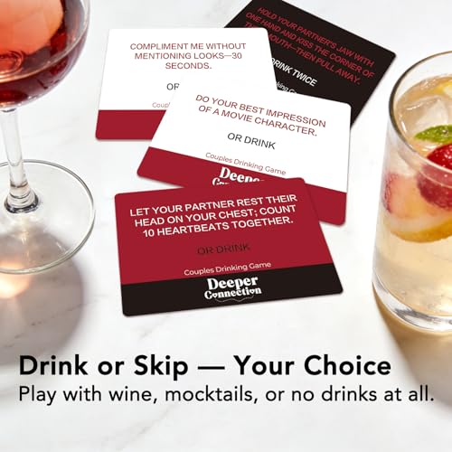 Couples Card Games for Adults – 120 Flirty & Romantic Dares with 3 Levels, Fun Date Night Game for 2 Players, Intimate Couples Games with Optional Drinking, Wedding Gift for Couple