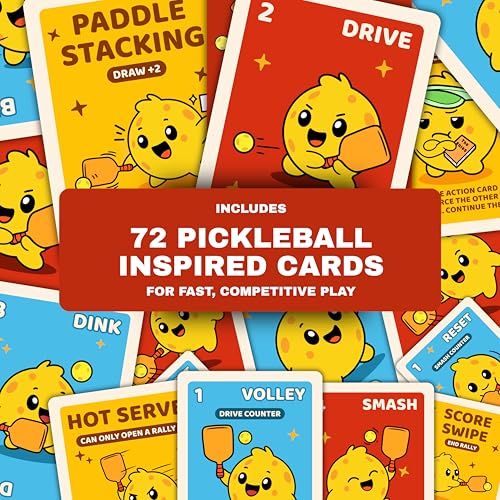 The Pickleball Card Game, Pickleball Gift for Men, Women & Players | Fast-Paced Off-Court Party Game for Game Night, Easy to Learn, 2 or 4 Players, 15-20 Minute Gameplay