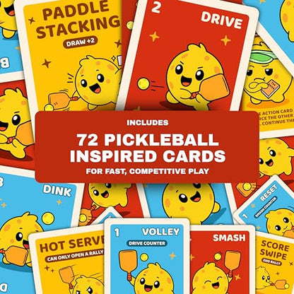 The Pickleball Card Game, Pickleball Gift for Men, Women & Players | Fast-Paced Off-Court Party Game for Game Night, Easy to Learn, 2 or 4 Players, 15-20 Minute Gameplay
