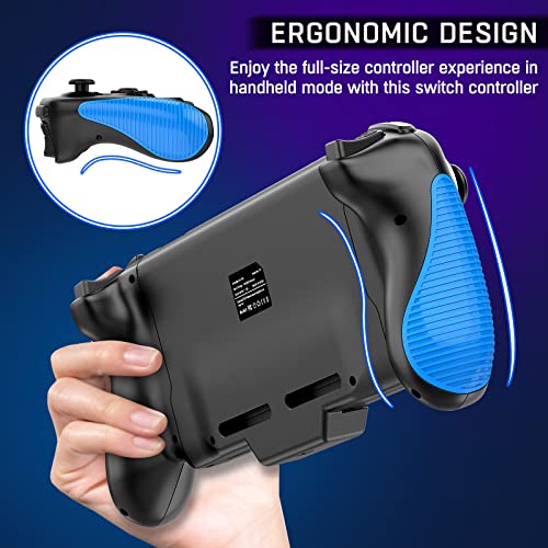Gammeefy Switch Controllers, Switch Controller One Piece Joy Pad Replacement for Switch Pro Controller, Switch Controllers Remote Suitable for Big Hand Players with Adjustable TURBO Function