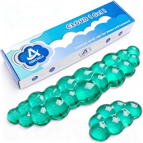 Gel Cloud Keyboard & Mouse Wrist Rest Set - Cloud Keyboard Wrist Rest Pad & Mouse Support for Office Gaming Pad Computer Laptop Ergonomic Comfortable Pain Relief- Cloud Pad Set - color: Pad Set - Green