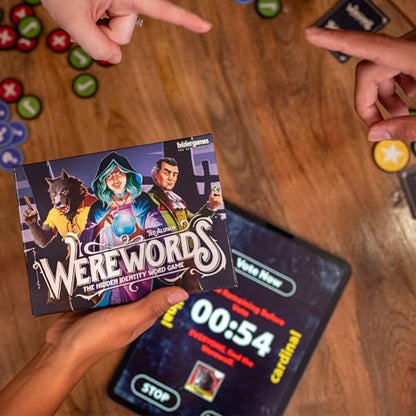 Bezier Games Werewords | Fast 5-Minute Word-Guessing Social Deduction and Bluffing Family Game | Hidden Roles and Voting | 4-10 Players