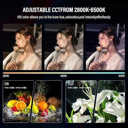 GODOX MA5R LED Fill Light with Soft Diffuser Magnetic Charging Phone Selfie Lighting Mini on Camera Lights 1800K-10000K 14 FX Modes for Selfies, YouTube, TikTok, Vlogging, Video Conferences (Green)