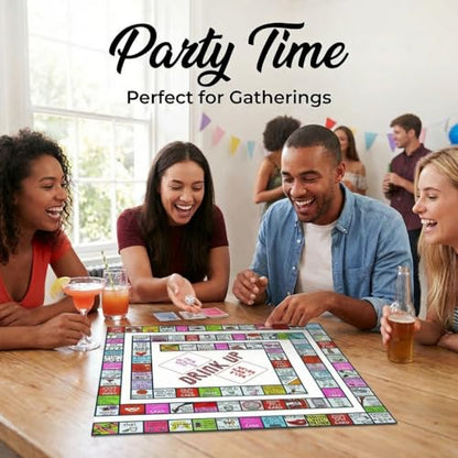 Second Edition Interactive Party Board Game Mat, Official Funny Group Game with Fun Challenges for Adults, Families & Friends’ Gatherings (2-8 Players)