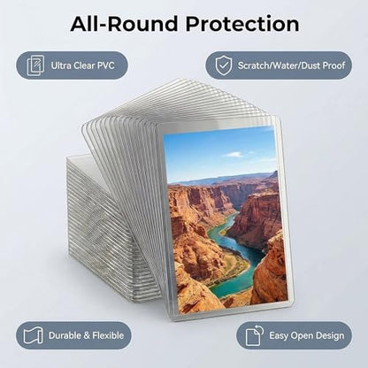 50ct 5x7 Toploaders - Ultra Durable Card Protectors for Trading Cards, Photos & Collectibles, Crystal Clear, Archival-Safe, Fits 5x7 Inch Sheets - size: 5x7