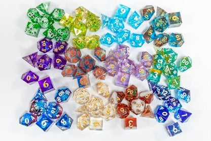 1985 Games Sharp Edge Polyhedral Dice Set – Mystery RPG Dice for Dungeons & Dragons & Tabletop RPGs | Pack of 6 - color: Resin Mystery Dice, size: Pack of 6