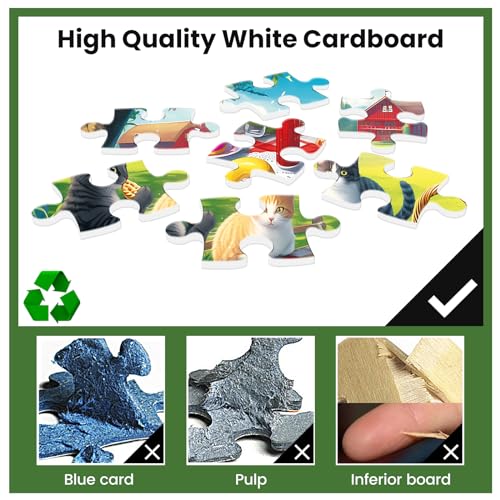 Jigsaw Puzzles 500 Pieces for Adults, Adult Puzzles Cat Puzzle Games Pieces Fit Together Perfectly Difficult Puzzles for Adult Elderly Challenging 20.5 * 15IN - style: Cats