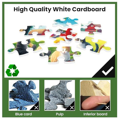 Jigsaw Puzzles 500 Pieces for Adults, Adult Puzzles Cat Puzzle Games Pieces Fit Together Perfectly Difficult Puzzles for Adult Elderly Challenging 20.5 * 15IN - style: Cats