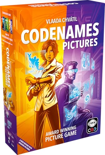 CGE Codenames: Pictures Board Game (2nd Edition) | The Top Secret Picture Association Party Game for Friends & Family Game Nights, 4+ Players