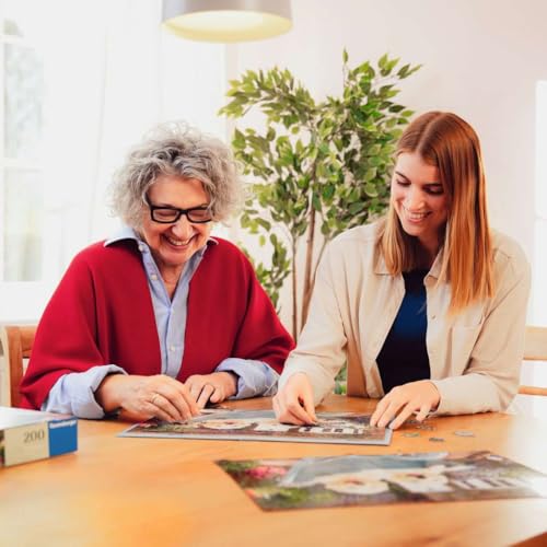 Ravensburger Feel Well - Travel Stamps - 200 Piece Jigsaw Puzzle | Thicker Pieces, Large Image Format, and Included Stand | Premium Quality Puzzle Made in Europe