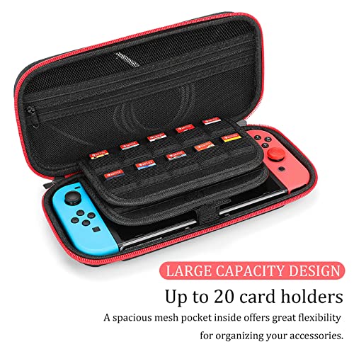 AoHanan Switch Carrying Case Galaxy Fox Switch Game Case with 20 Games Cartridges Hard Shell Travel Protection Storage for Console & Accessories - color: Galaxy Fox