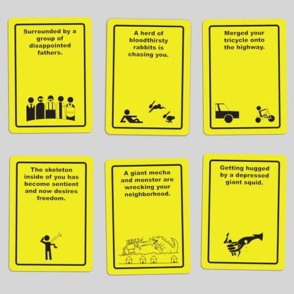 ORIGAMI WHALE Danger The Game: The Card Game of Bizarre Dangers and Rescues - Family & Adult Game Night - Easy to Learn - Party Games - Family Board Games - 3+ Players