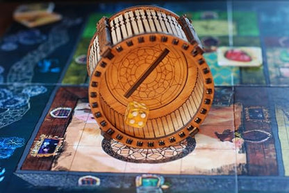 Wooden Dice Shaker Tower Barrel with Acrylic Window – Handmade Plywood Dice Roller, Eco Oil Finish – Perfect for Board Games, D&D, RPG, Tabletop, Gift for Gamers