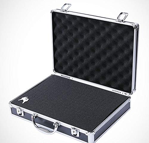 Ursae Minoris Elite Black Aluminum Case with Pluck Foam Interior for Transport and Storage of Collectible Items and Artifacts, Objets d’Art and Other Fragile Articles - size: Pluck Foam Compartment