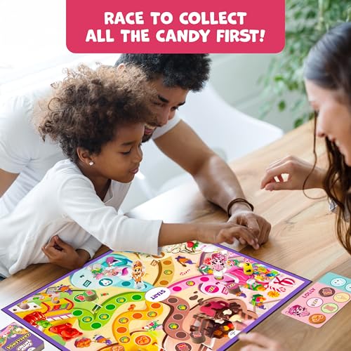 Candy Factory Board Game for Kids 4-6 Year Old & Family, No Reading Needed | Fun beginner-friendly adventure in the land of candy, candy-themed educational toy for family game night & classroom