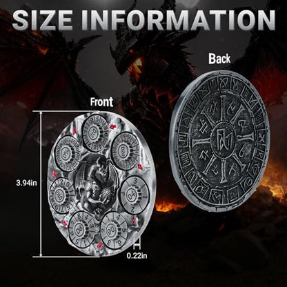 Spinner DND Dice,Metal D&D Dice Set with Gift Box for Role Playing Games | Ideal Present For Gamers DM,Solid Metal Material, Heavy Hand Feel, Wear-Resistant And Long Service Life,Ancient Nickel - color: Ancient Nickel