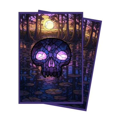 Stained Glass Swamp MTG Card Sleeves (Textured) - 104 Count Standard Size TCG Sleeves - Compatible with Magic The Gathering - Double Sleeving - Original Art Design, Premium Protection - color: Stained Glass Swamp