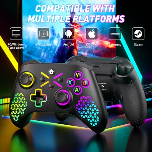 Gamrombo Wireless Controller for Xbox One, Xbox Series X/S, Xbox One X/S, PC, Gaming Controller with TURBO,Macro Function,3.5mm Audio Jack, (Rainbow