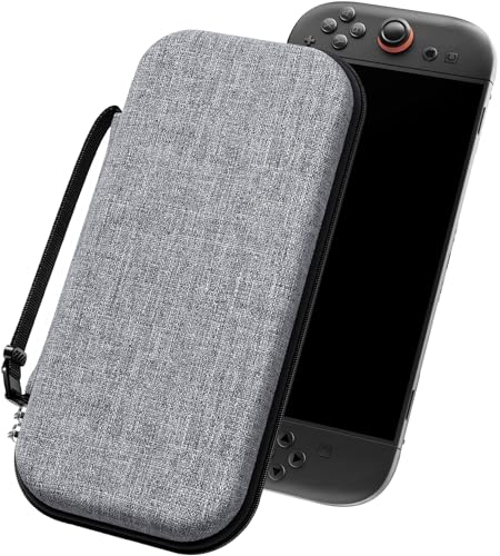 ivoler Carrying Case for Nintendo Switch 2 Model(2025), Portable Hard Shell Pouch Carrying Travel Game Bag for Nintendo Switch 2 Accessories Holds 12 Game Cartridge Gray - color: Gray, size: 7.9''