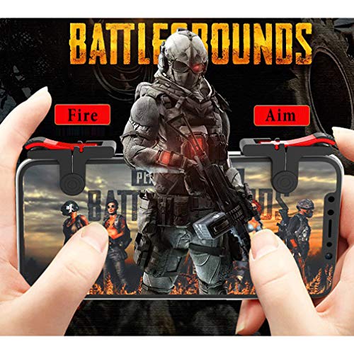 Newseego for Mobile Game Controllers, Finger Triggers for Mobile Phone, Sensitive Shoot Controller Joysticks Gamepad for Rules of Survival/PUBG (3 in 1 Portable Gamepad + 1 Pair Finger Triggers + Phone Joysticks Replacement Set)
