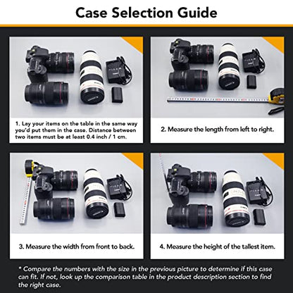 Lykus HC-6540 Hard Case with Wheels and Foam, Inner Size 23.0*16.54*14.17in | IP67 Waterproof, Pluckable Foam, Suitable for Cameras, Lenses, Electronic Equipment and More