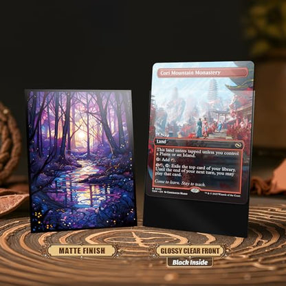 MTG Card Sleeves - Swamp - Ultra Clear Front & Matte Finish Back, 100 Count Standard Size Matte Art Sleeve for Magic The Gathering - color: Swamp
