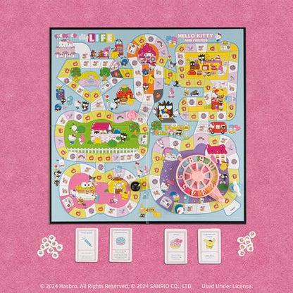 The Game of Life: Hello Kitty and Friends Board Game, Collect Apples and Buy Bows on The Way to The Ultimate Party, Play as Hello Kitty, Kuromi, & More, Officially Licensed Collectible & Merchandise