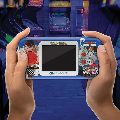 My Arcade Street Fighter II: Capcom, Retro Gaming, 2.8" Screen | Portable Games, 2 Games, Gifts for Birthdays, Blue - style: Street Fighter