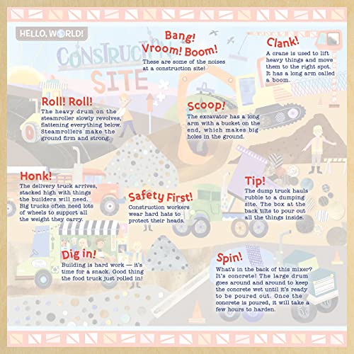 Masterpieces 48 Piece Fun Facts Jigsaw Puzzle for Kids - 12"x12" - Hello World-Construction Site - style: Hello World-Construction Site