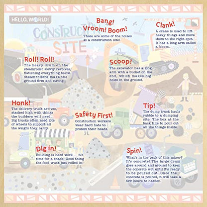 Masterpieces 48 Piece Fun Facts Jigsaw Puzzle for Kids - 12"x12" - Hello World-Construction Site - style: Hello World-Construction Site