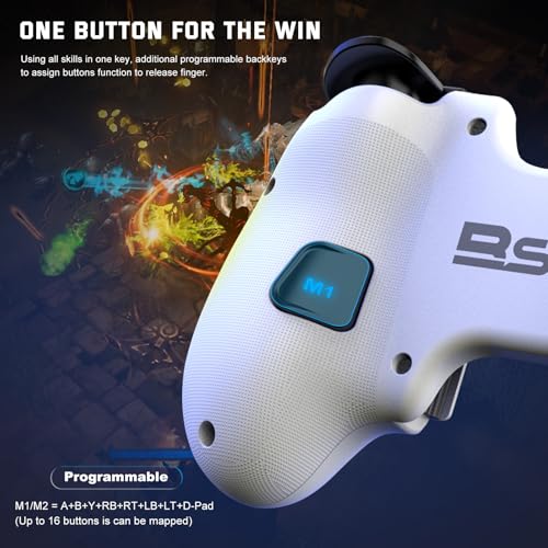 Koiiko Mobile Cloud Gaming Controller for iPhone 16/15/14, iPad, Tablet, Android/PC/Switch 1/2 Gamepad Joystick with Turbo, Streaming on PS/Xbox/PC, Hall Trigger White - color: white
