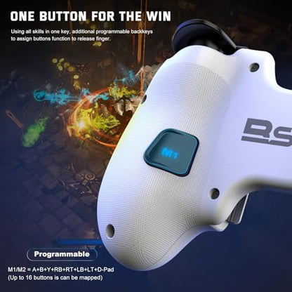Koiiko Mobile Cloud Gaming Controller for iPhone 16/15/14, iPad, Tablet, Android/PC/Switch 1/2 Gamepad Joystick with Turbo, Streaming on PS/Xbox/PC, Hall Trigger White - color: white