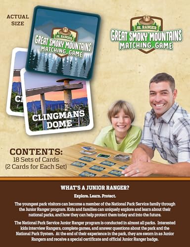 Masterpieces Officially Licensed National Parks Great Smoky Mountains Picture Matching Card Game for Kids and Families - style: Great Smoky Mountains