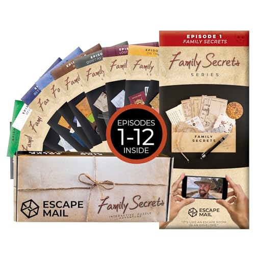 Escape Mail - Family Secrets Series - Complete Box Set (Episodes 1 to 12) - Escape Room Kit Game for Family | Fun Adults & Teens Puzzle Mystery & Adventure - style: Complete Box Set (Episodes 1-12)