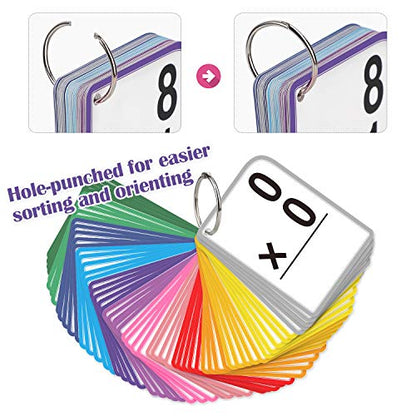 Multiplication Flash Cards for 3rd Grade – 175 Math Flash Cards – Times Table Flash Cards – All Facts 0-12 Color Coded – Multiplication Games, 1st 2nd 4th 5th 6th Grade - style: Multiplication Flash Cards