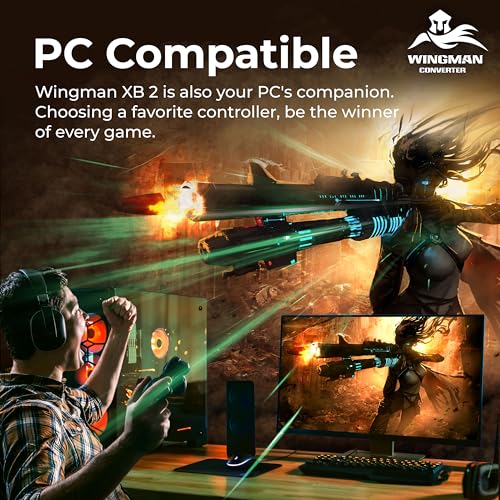 Brook Wingman XB 2 Converter with Keychain - Wireless Controller Adapter for XB 360, XB Original Consoles and PC, Supports Remap and Adjustable Turbo [Exclusive Version]