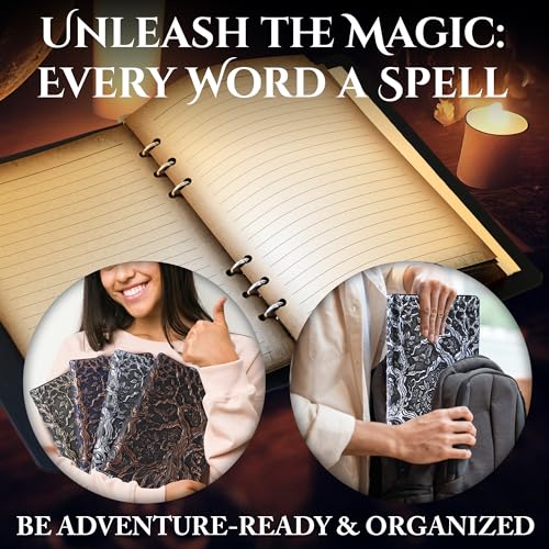Notebook Journal, Refillable Binder for DND - 3D Tree of Life Design (A5) | A5 400 Pages (200 Sheets), Perfect for Dungeons and Dragons (D&D), Bonus Tabs and Ruler, for Players and DM's - color: Silver