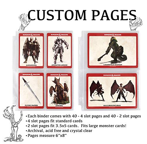 Forged Dice Co. Curiosities Cache Monster Card & Spellcard Organizer Binder with Pages - Dark Brown, 9.5x8x2 inches