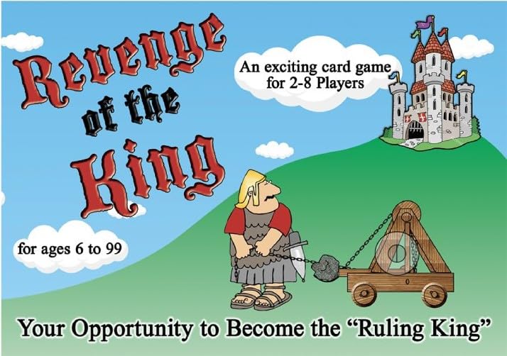 Revenge of The King exciting challenging Strategic Family Card Game Number 1 WarGame in Universe Kings Family Community 140 Hilarious Cartoons Made in The USA