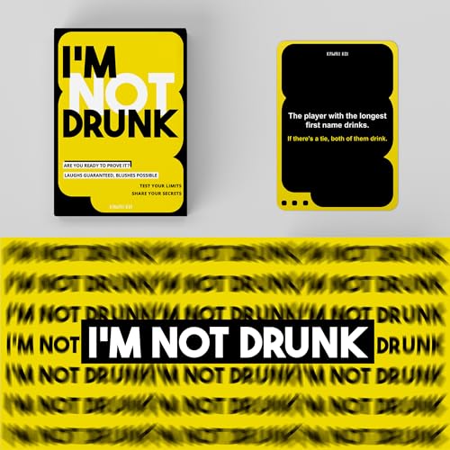 I'm NOT Drunk Drinking Game for Adults, Adult Party Card Game for Game Night, Bachelorette Party, 21st Birthday, Bachelor Party, Girls Night, Couples and Friends