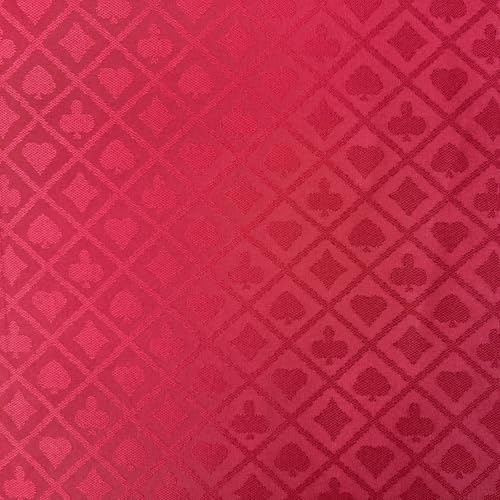Speed Cloth Poker Table Fabric - 108X60 Inch Section of Casino Card Game Table Felt Top Cover Accessories - Red - color: Red