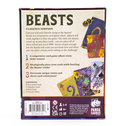 Beasts Card Game | Cooperative Teamwork, Strategy & Tension, Limited Communication Puzzle for Kids & Adults, Ages 12+, 2-6 Players, 30 Mins