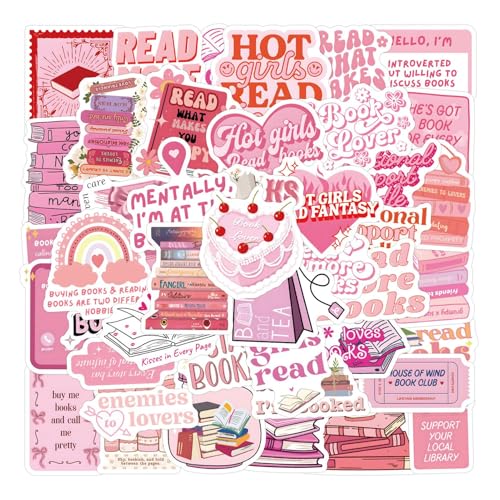 120 Book Stickers for Kin-dle, Kind-le Stickers, Book Stickers for Kind-le Adult, smutty Book Stickers, Reading Decals Scrapbook Bookish Decal, Reading Stickers Book Lover Stickers - size: Pink Bookish 120pcs