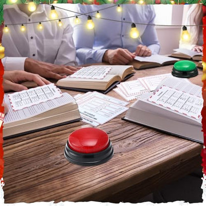 Christmas Bible Friendly Feud Game with 2 Answer Buzzers, Religious Card Board Game Night Church Group Fun Trivia Quiz for Xmas Holiday Party Office Class Team Building - style: Christmas