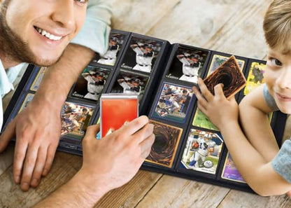 Trading Card Binder Holder, 9 Pocket Cards Album Sleeves for Baseball Yugioh MTG TCG Cards, Collection Card Best Protection, 20 Pages Put up to 360 Cards (Red) - color: Red, size: 360-Pockets