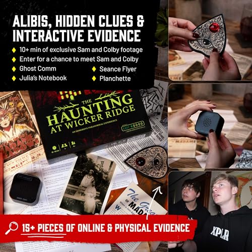 Hunt A Killer x Sam and Colby: The Haunting At Wicker Ridge, an Immersive Ghost Hunters Experience, for Fans of Paranormal Activity and Mystery Games, Board Game is 90-120 Minutes, for Ages 14+ - style: Wicker Ridge