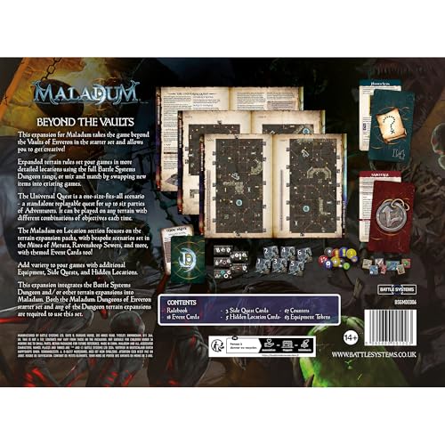 Maladum Beyond the Vaults - Fantasy Dungeon Crawler Game Immersive Terrain Solo, Co-op and Adversarial Play