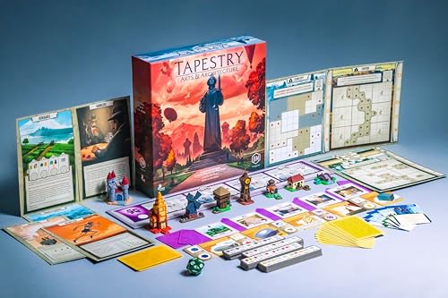 Stonemaier Games: Tapestry: Arts & Architecture Expansion by Jamey Stegmaier & Mike Young | Add to Tapestry | New Capital City Mats, Advancement Track, Civilizations, and More | 1-5 Players, 120 Mins