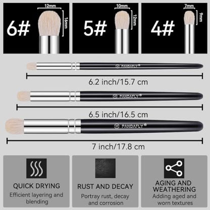 Drybrush Set, 3 Sizes Hobby Detail Paint Brush Set | Acrylic Paint Brushes for Tabletop, Citadel, Scale Model, Watercolor Oil Painting - size: 3 Sizes