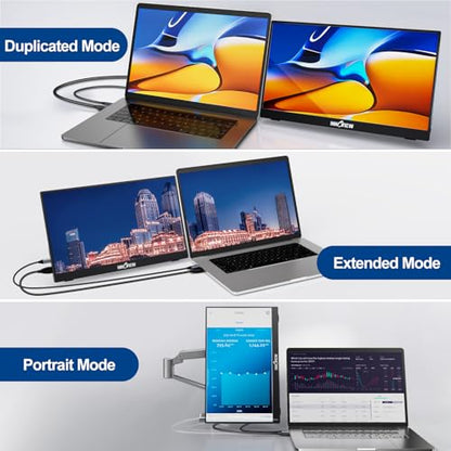 InnoView Portable Monitor 15.6" 1080P for Laptop with Protective Sleeve, Built-in 90° Adjustable Stand USB C HDMI Ultra-Slim Portable Laptop Monitor for MacBook Phone PS Xbox Switch - size: 15.6 Inch